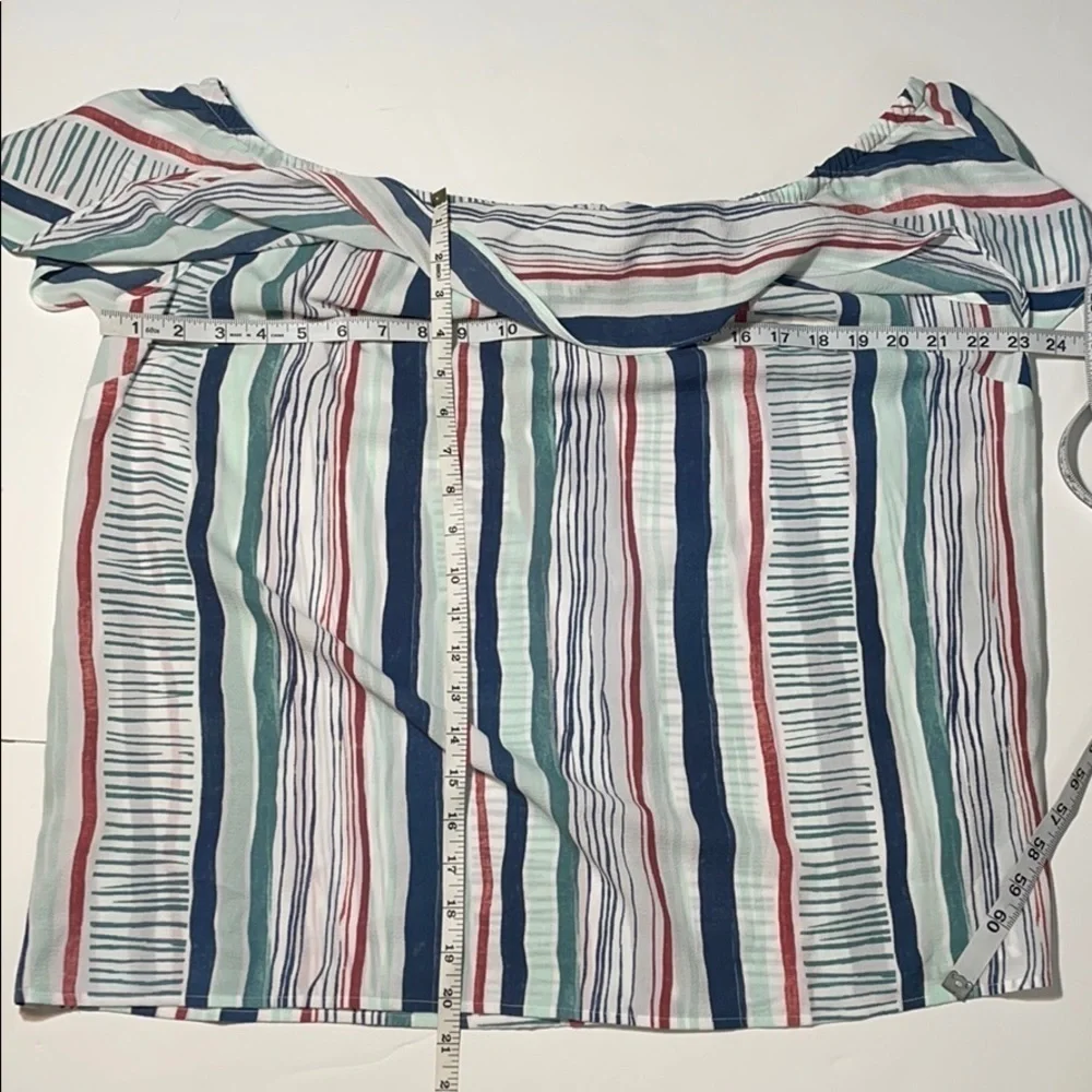 Lane Bryant Striped Off-The-Shoulder Top 14/16 - Picture 7 of 7